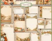 Journeys and Daydreams Journaling Travel Diary – Bohemian Shabby Chic European Junk Journal Printable