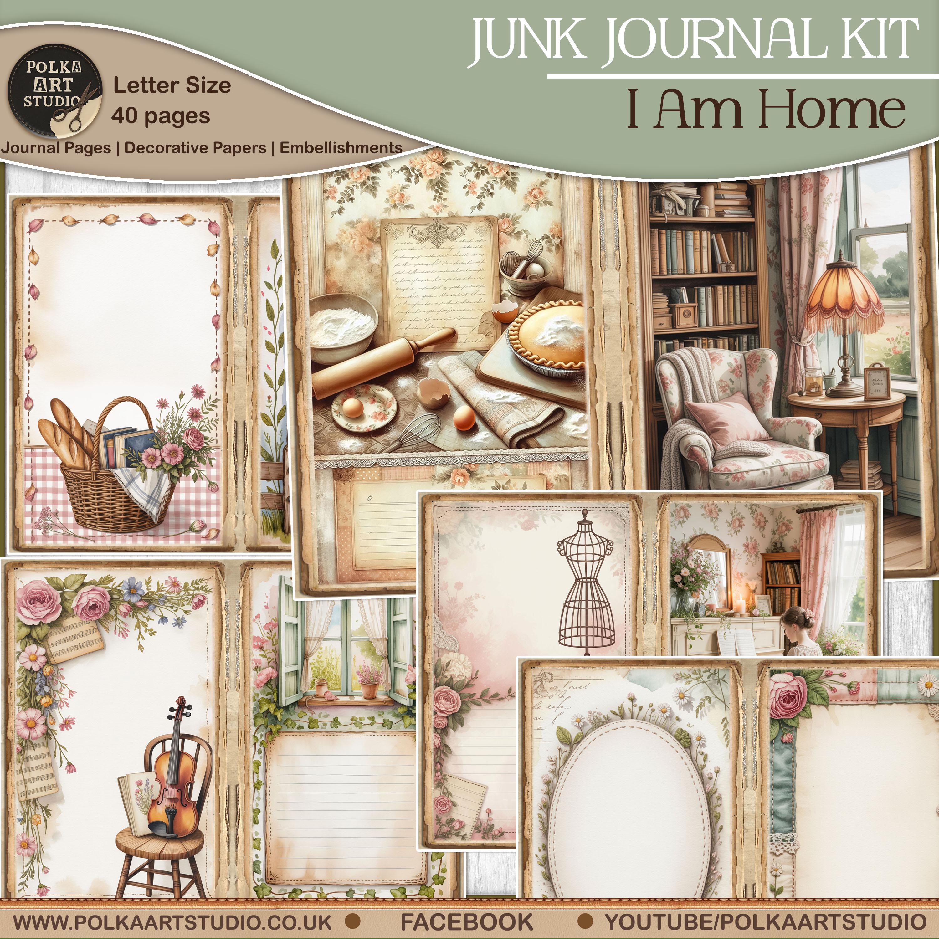 Cottagecore Junk Journal Kit: Shabby Chic Ephemera, Printable Pages ...