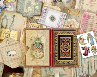 Book of Prayer Junk Journal Kit: Religious Ephemera (Digital Download)