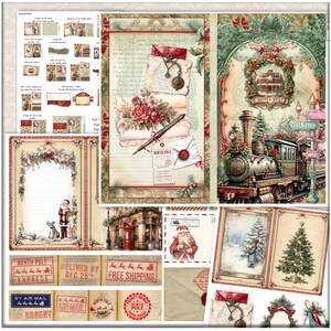 Junk Journal Christmas Folding Folio: Letters to Santa Ephemera ...