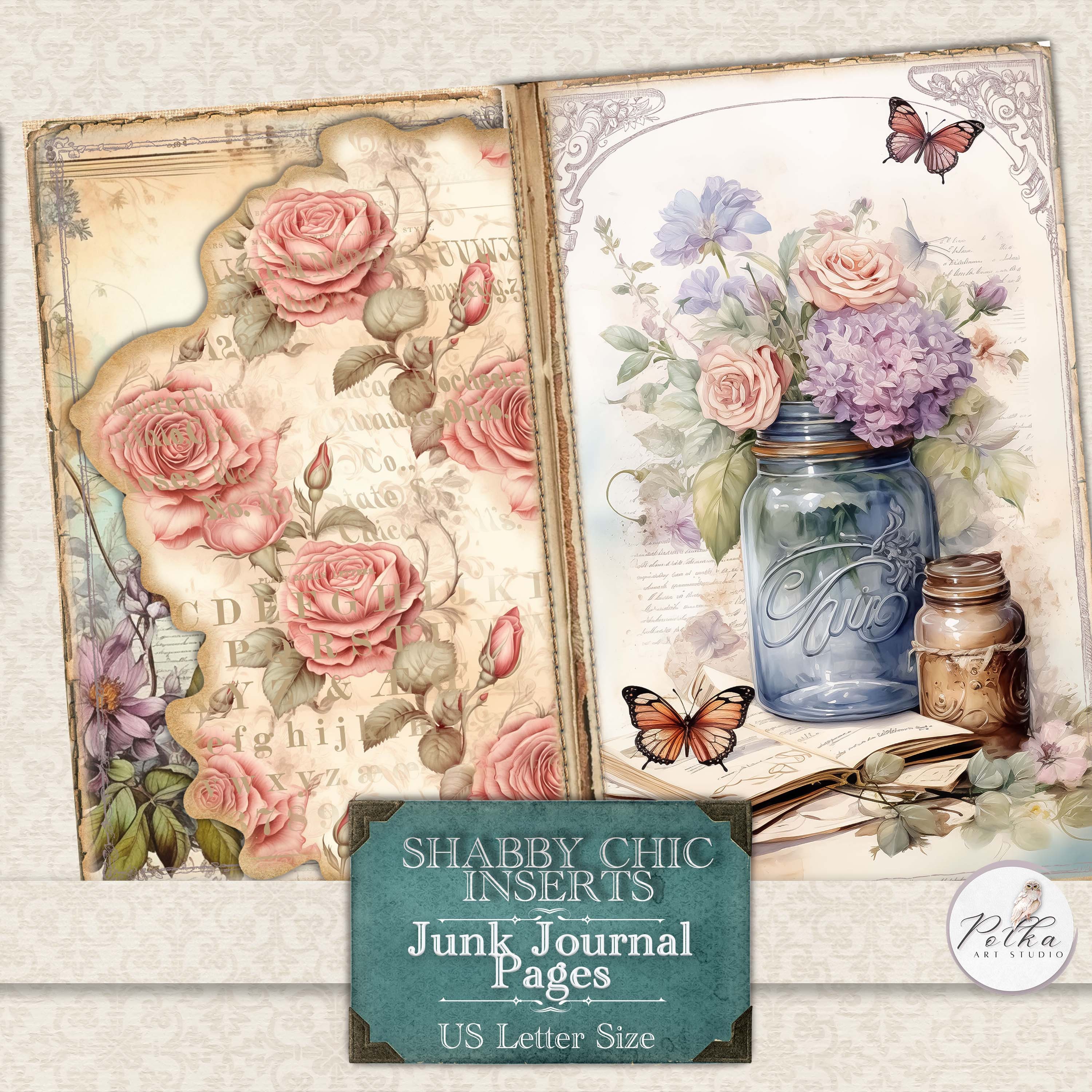 Shabby Chic Peonie Junk Journal - Etsy