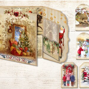 Vintage Christmas Loaded Folio, Junk Journal Papercraft Kit, Ephemera ...