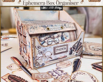 Vintage Ephemera Organizer Box: Printable Junk Journal Kit (Digital Download)