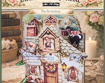 Bookshop Layered Scene Journal Kit | Printable Journaling Project Cottage Journal
