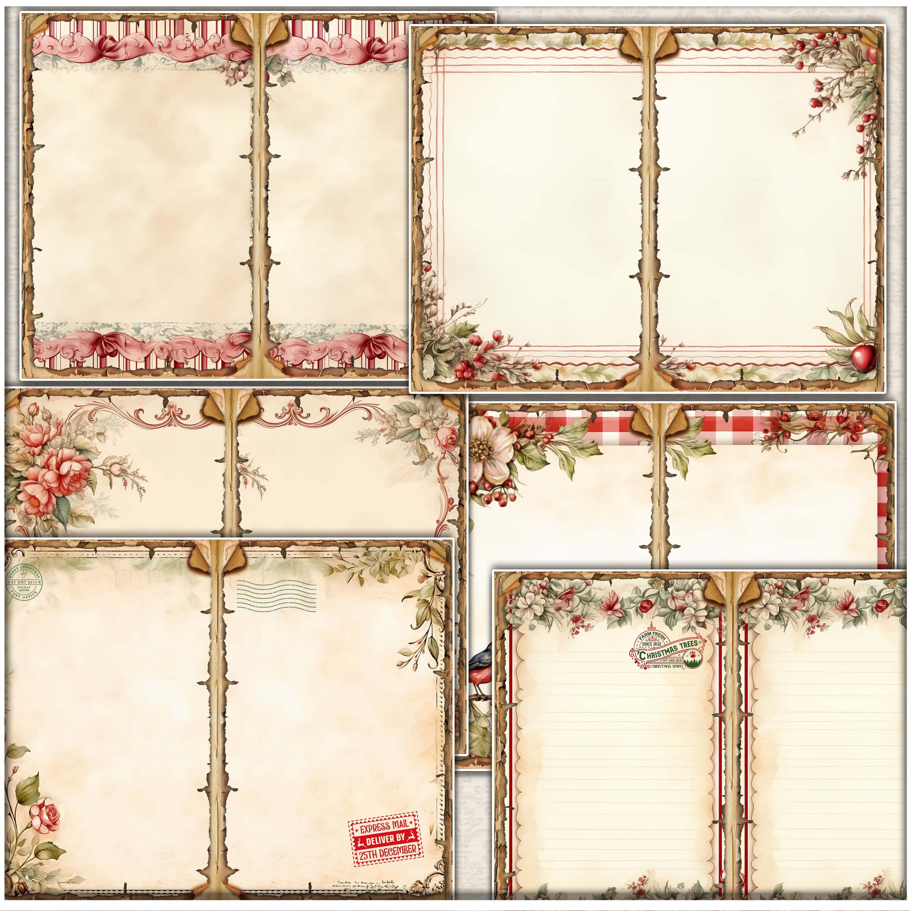 Christmas Junk Journal Kit: Letters to Santa Ephemera (digital Download ...