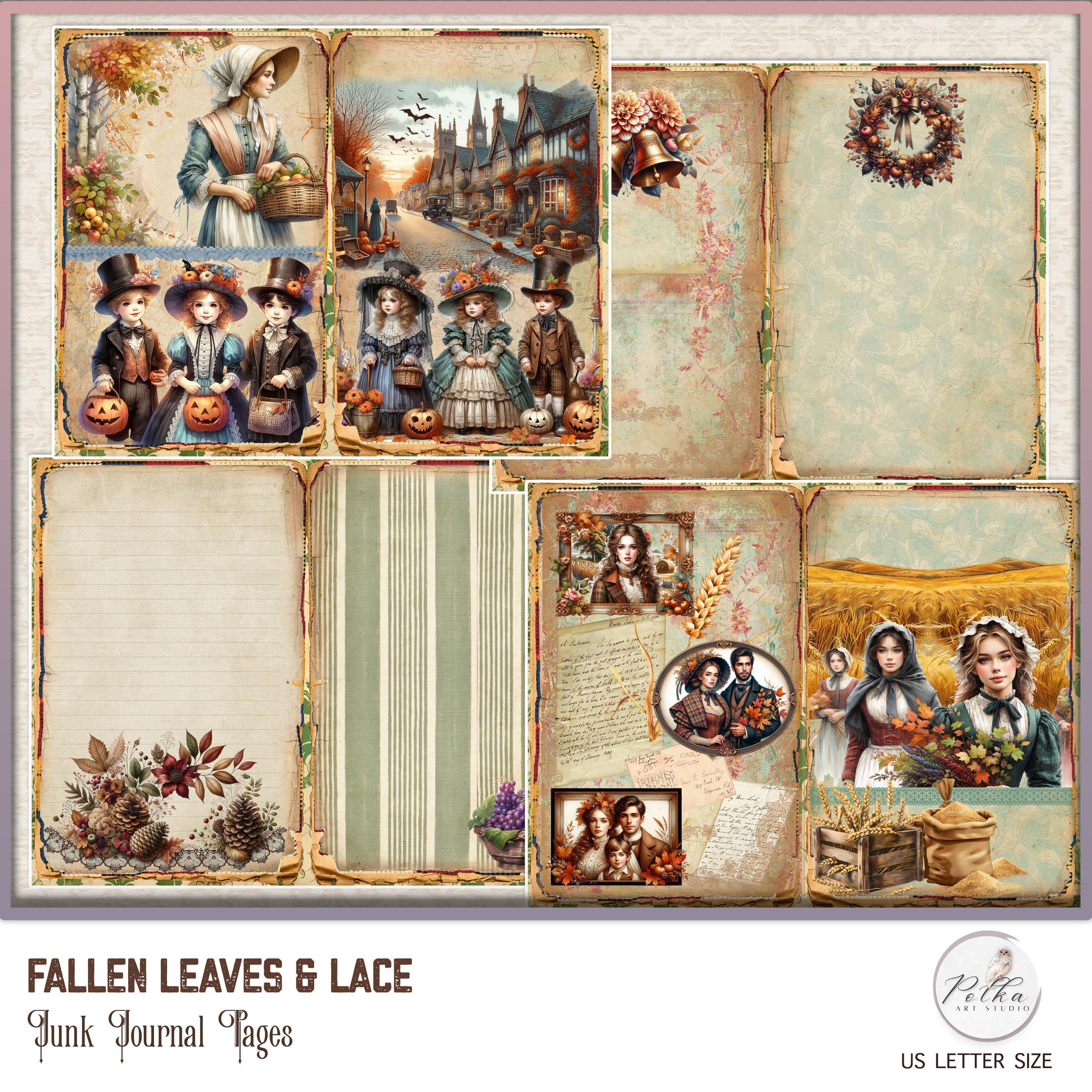 Autumn Victorian Junk Journal Kit: Romantic Fall Paper Pack (digital ...