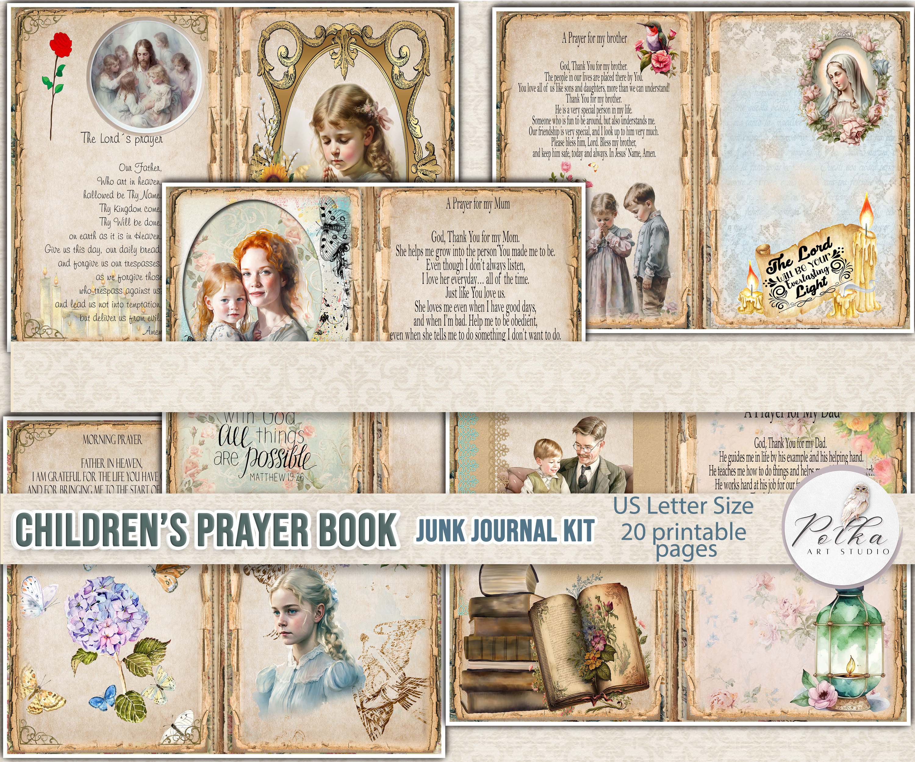 Prayer Board Kit, Printable Wall Collage Kit for Prayer Board