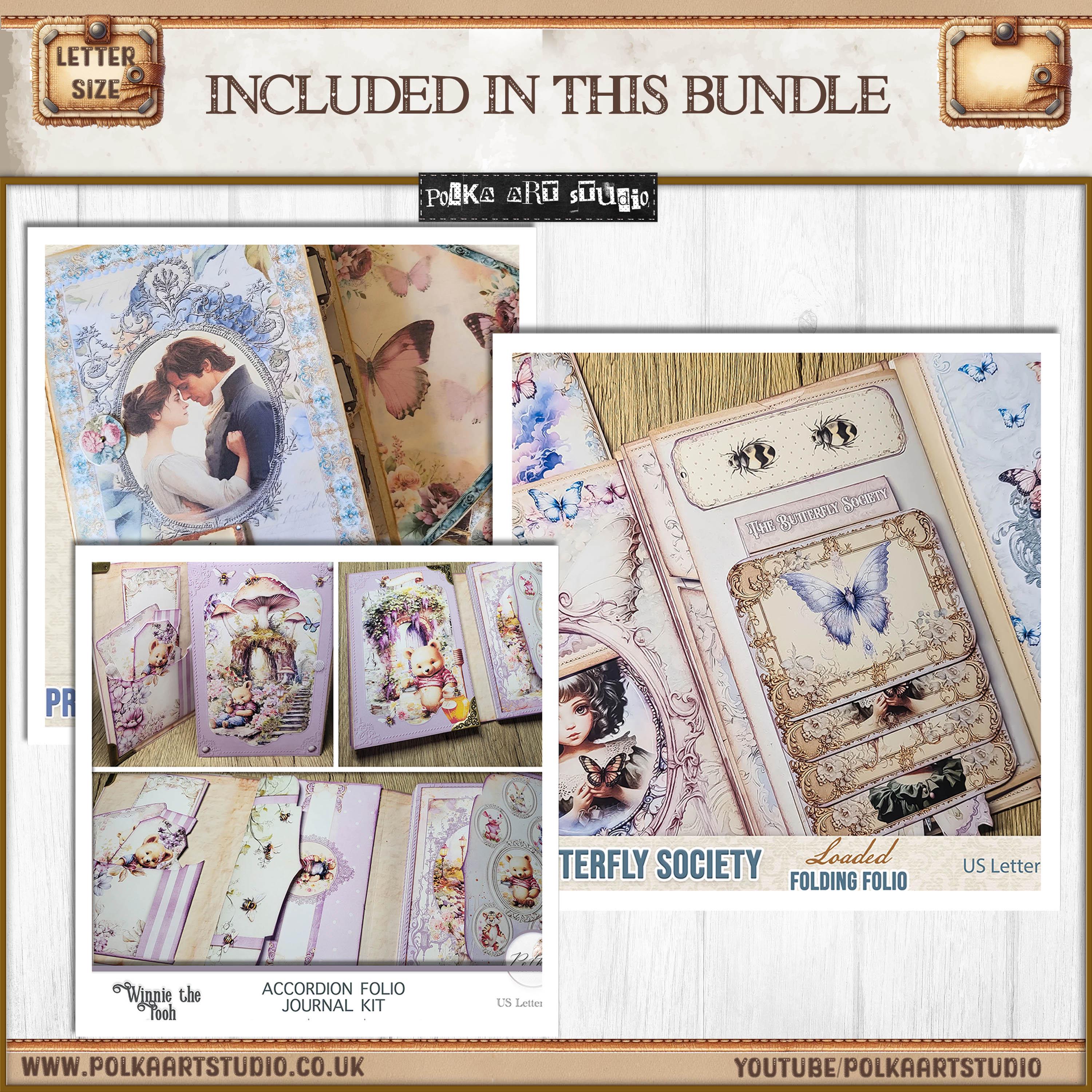 Printable Junk Journal Bundle: 6 DIY Folio Kits With Video Tutorials ...