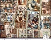 Victorian Library Junk Journal Kit: Vintage Ephemera (Digital Download)
