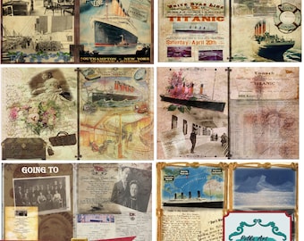 Titanic Junk Journal Kit: Vintage Scrapbook Pages (Digital Download)