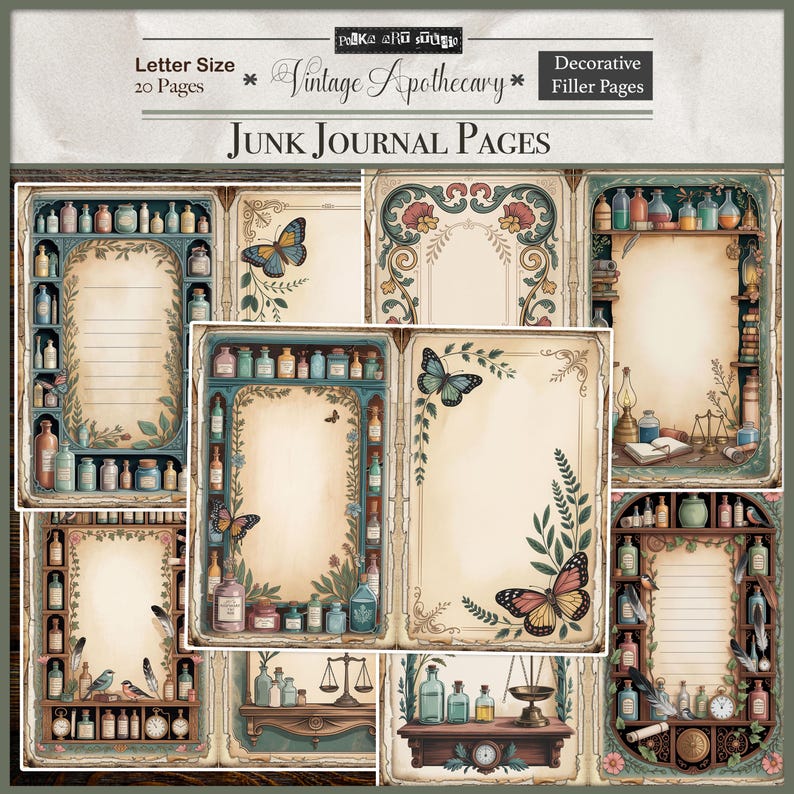 Digital Junk Journal Kit | Enchanted Apothecary Printable Pages ...