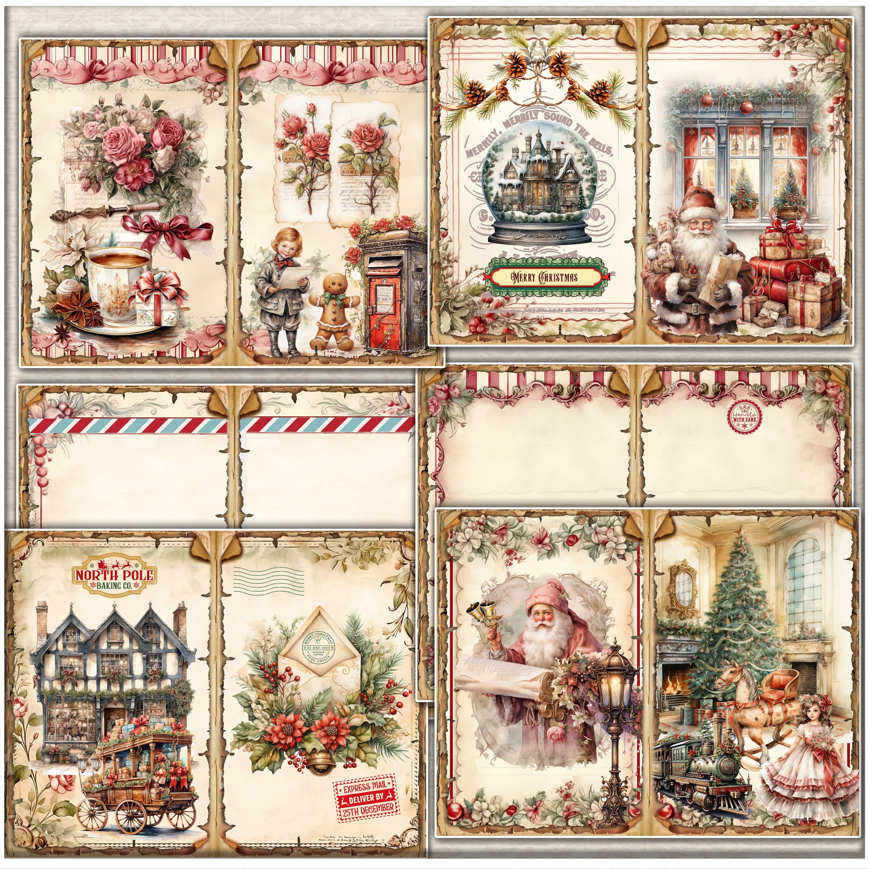 Christmas Junk Journal Kit: Letters to Santa Ephemera (digital Download ...