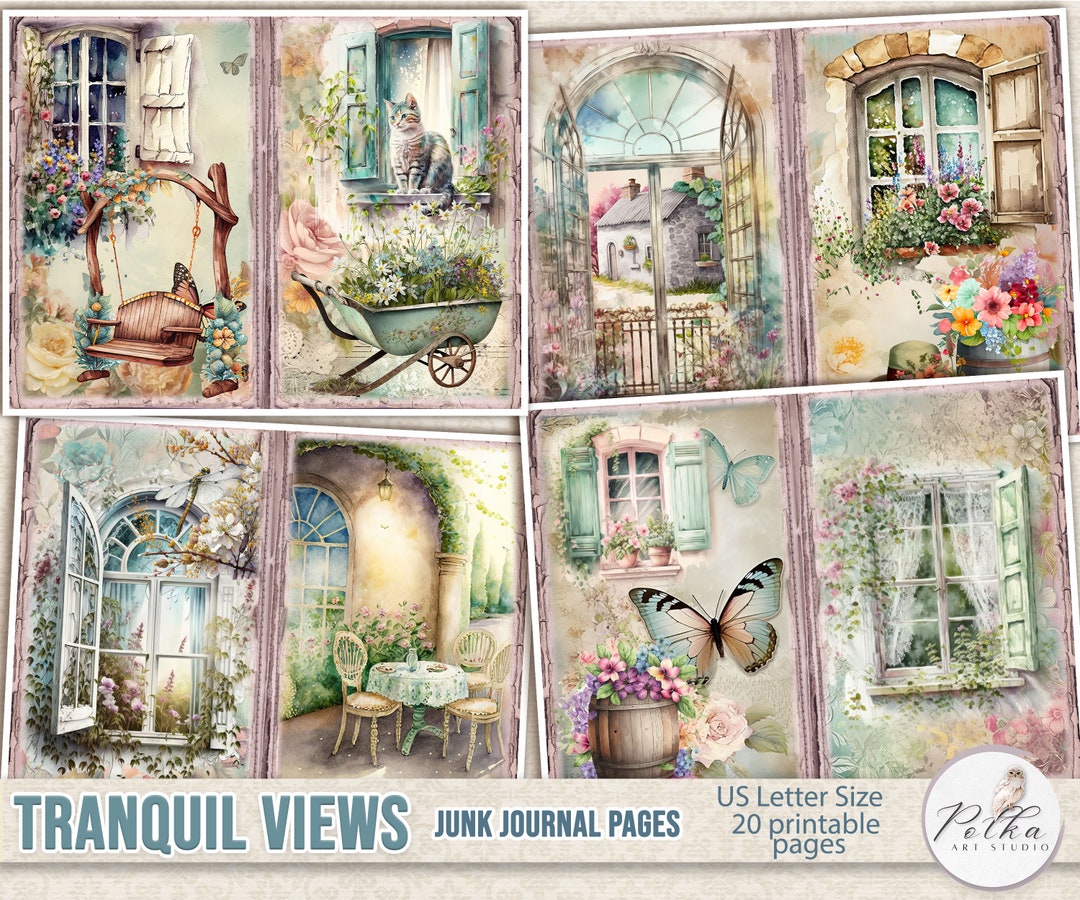 Shabby Chic Floral Junk Journal Kit: Spring/summer Printable Papers ...