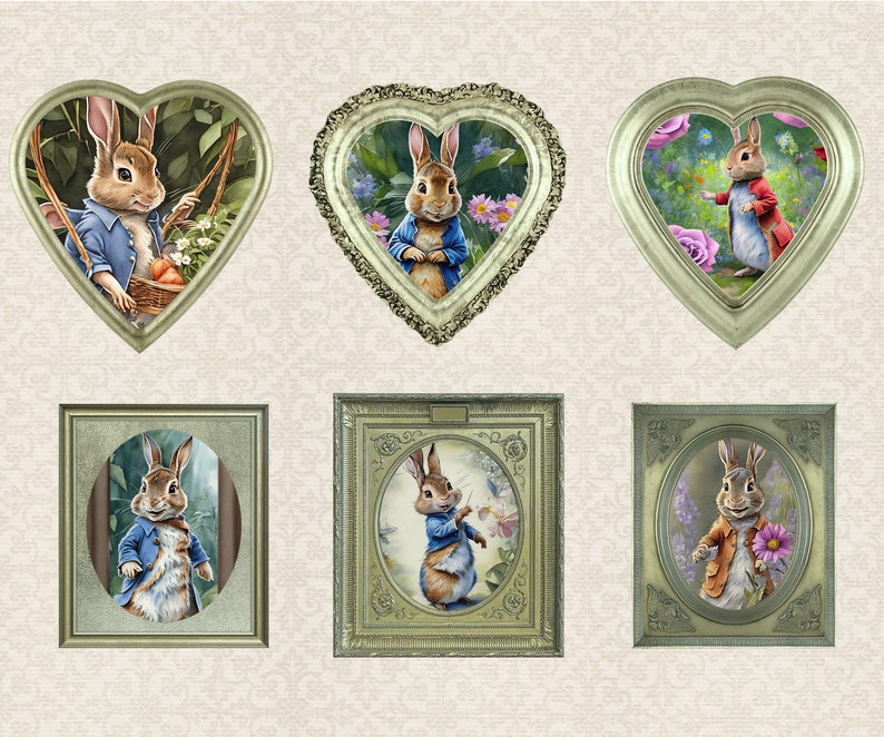 Peter Rabbit Junk Journal Ephemera Vintage Picture Frames - Etsy