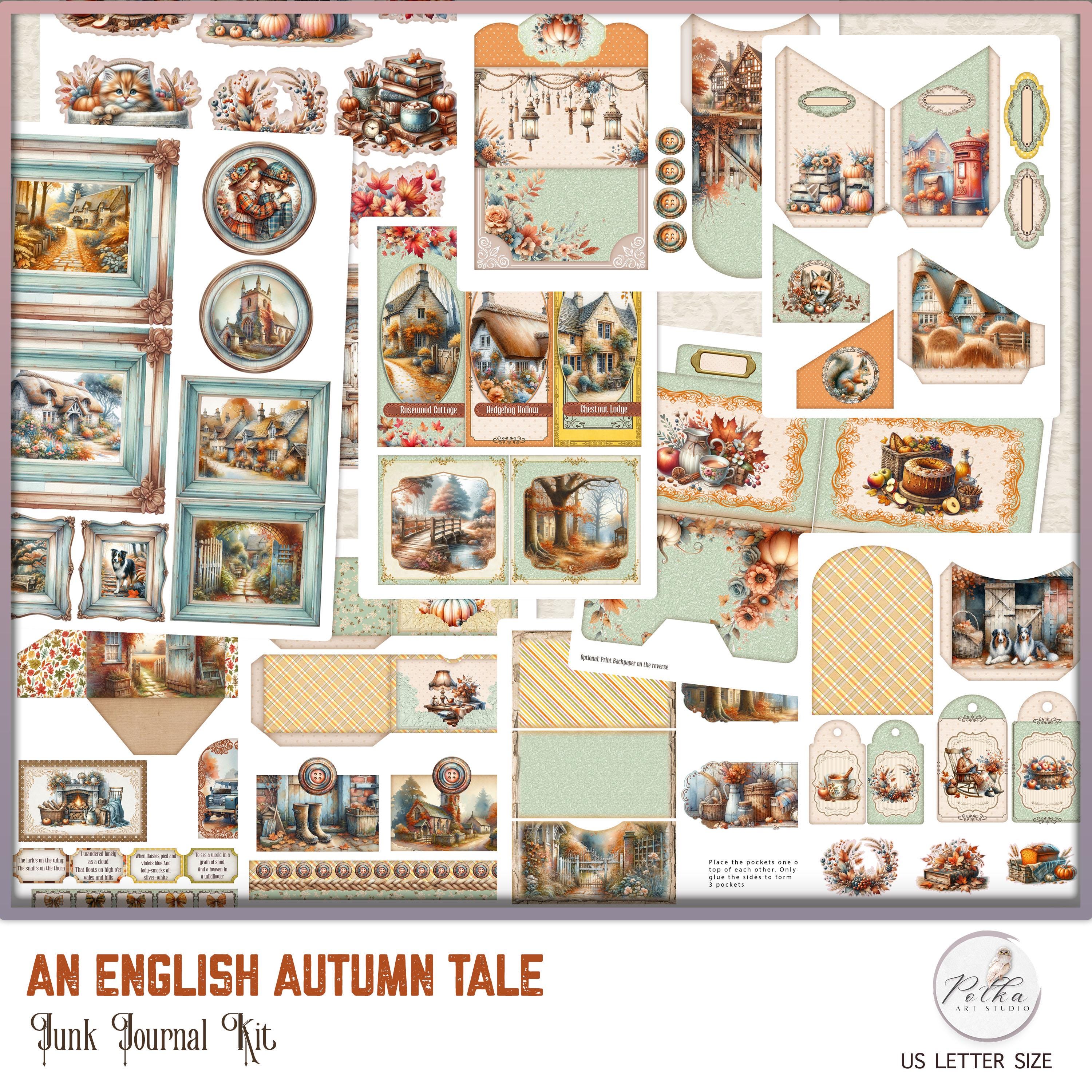 Autumn Junk Journal Kit: English Cottage Theme (digital Download) - Etsy