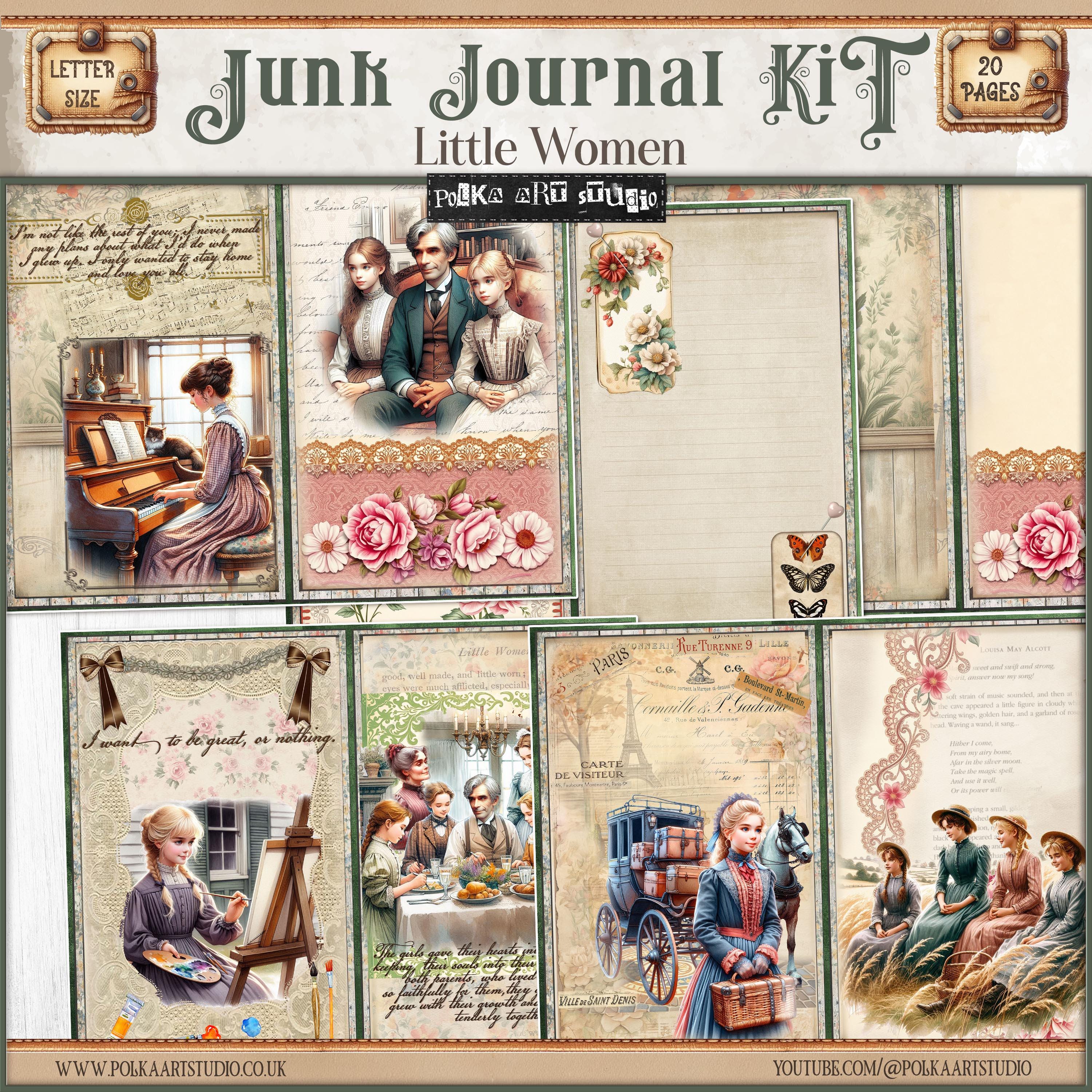 Vintage Little Women Junk Journal Kit: Printable Paper Craft (digital Download) - Etsy