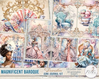 Carnet de notes baroque rococo : éphémères Marie-Antoinette (téléchargement numérique)
