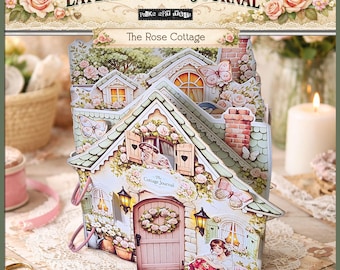 Rose Cottage Layered Scene Journal | Printable Journaling Project Cottage Journal