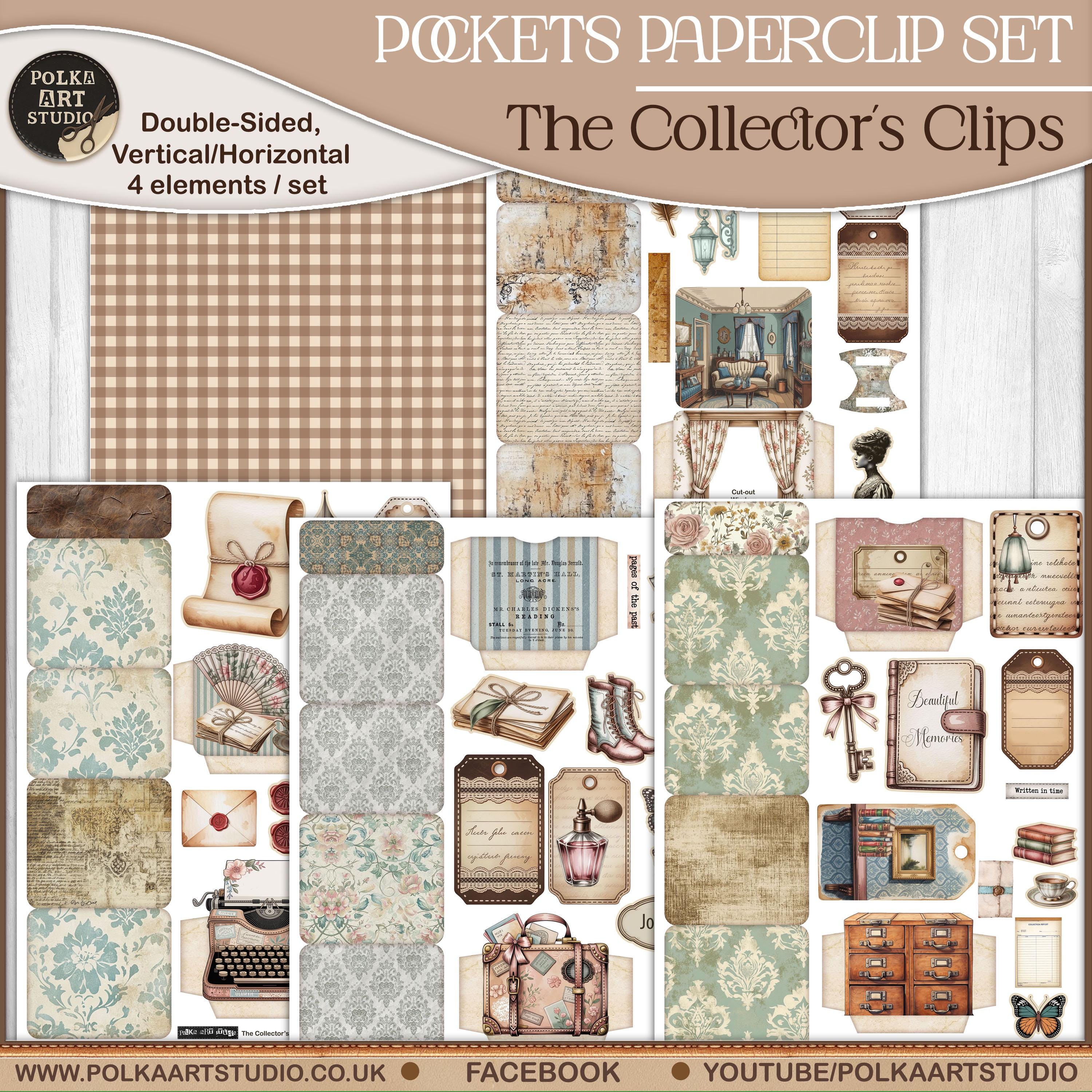 Victorian Junk Journal Ephemera: Hidden Paperclip Pockets (digital ...