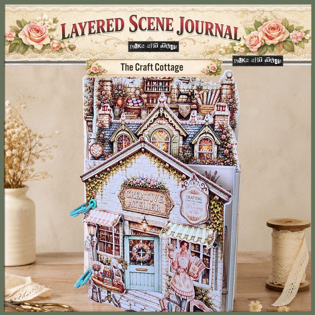 The Craft Cottage Layered Scene Journal | Printable Journaling Project ...