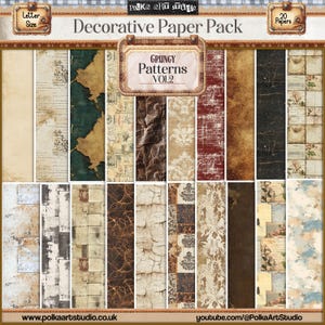 Diario digitale di spazzatura stampabile, carta anticata e sgangherata, carta vintage, carta per scrapbooking, kit per collage, forniture per lavori artigianali in carta stampabile