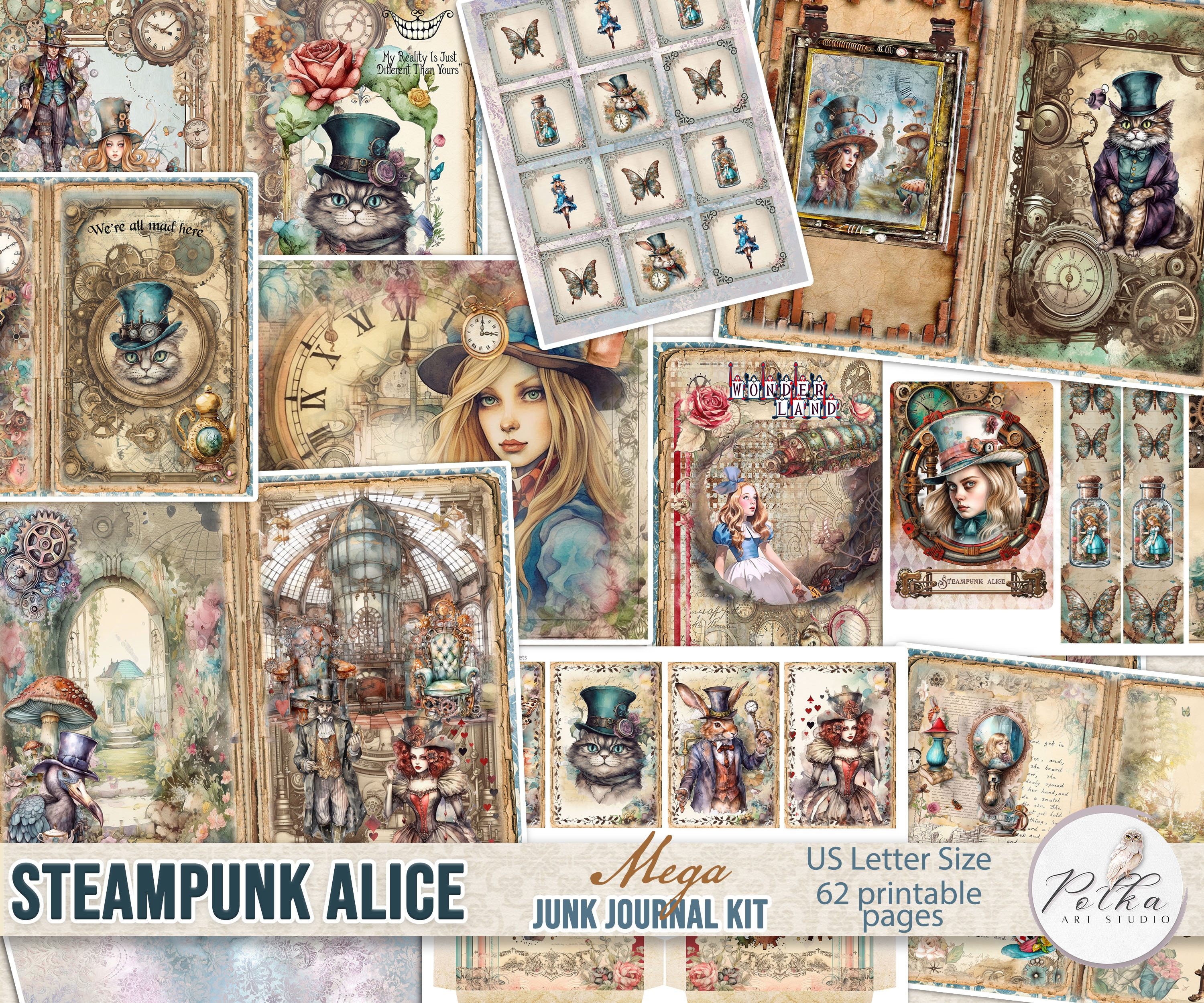 Steampunk alice in wonderland - Etsy Schweiz, image size:3000x2500