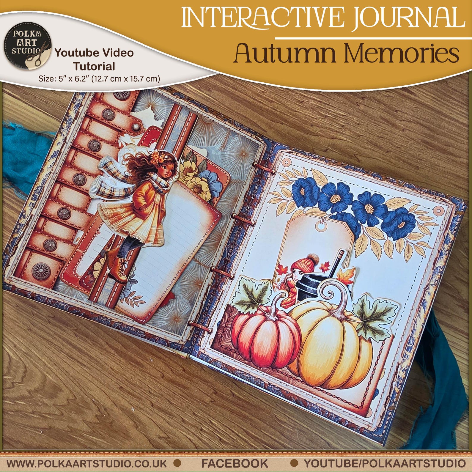 Fall Booklets Autumn Junk Journal Booklet Project: Interactive Fall Scrapbook ...