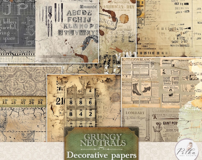 Vintage Ephemera Kit: Printable Junk Journal Tags (digital Download ...