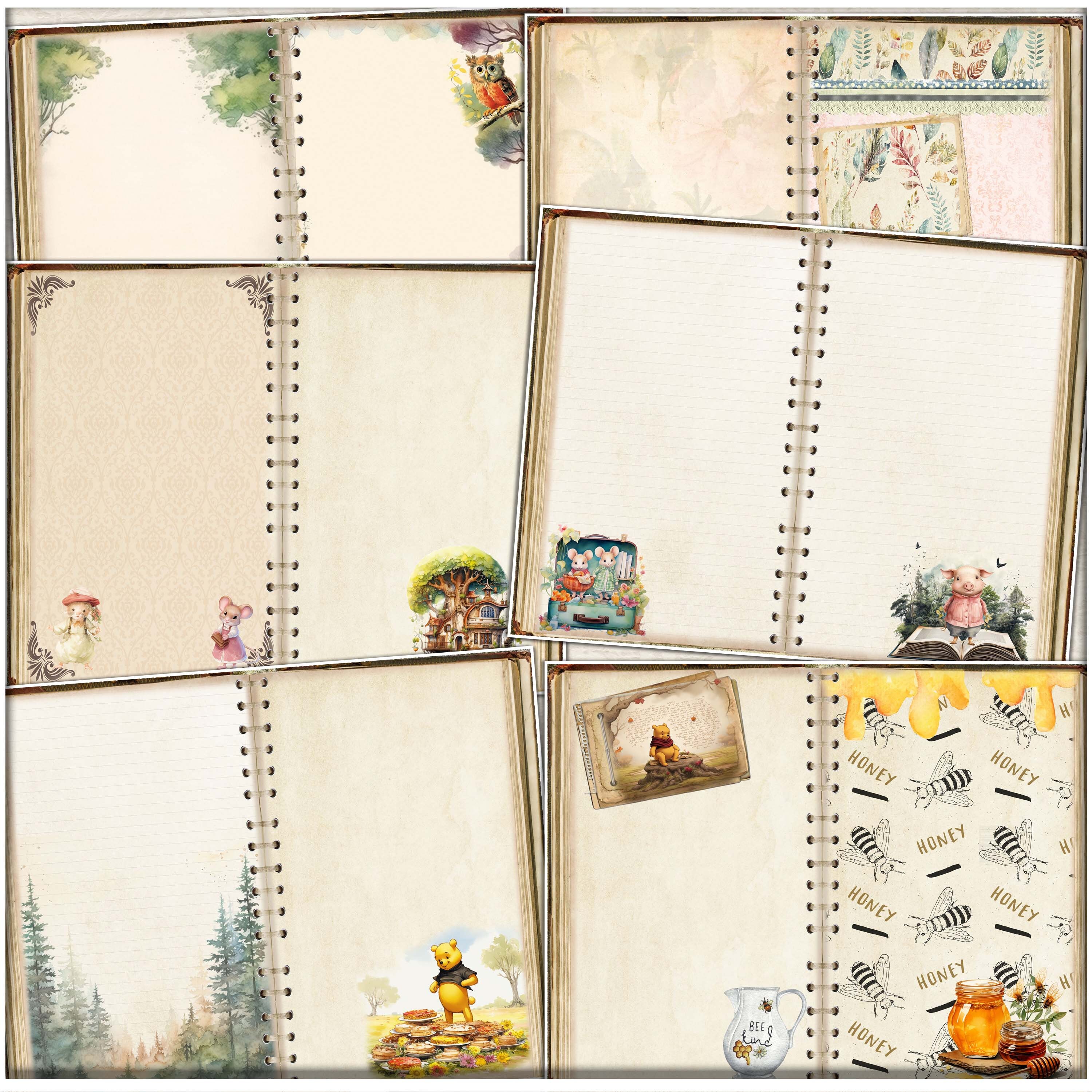 Winnie the Pooh Junk Journal Kit: Vintage Printable Pages (digital ...