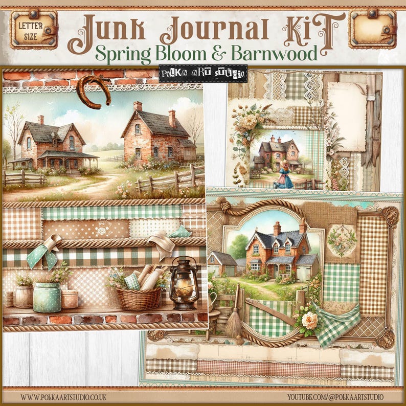 Spring Junk Journal Kit: Rustic Farm Cottagecore (digital Download) - Etsy