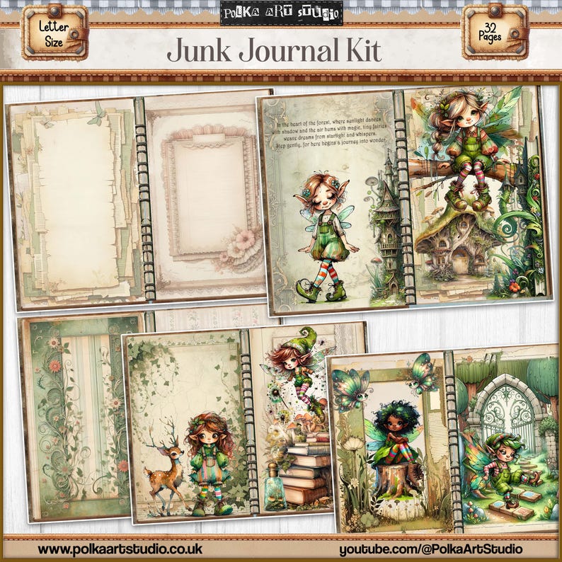 Vintage Fairies Junk Journal Kit: Decorative Ephemera (digital Download ...