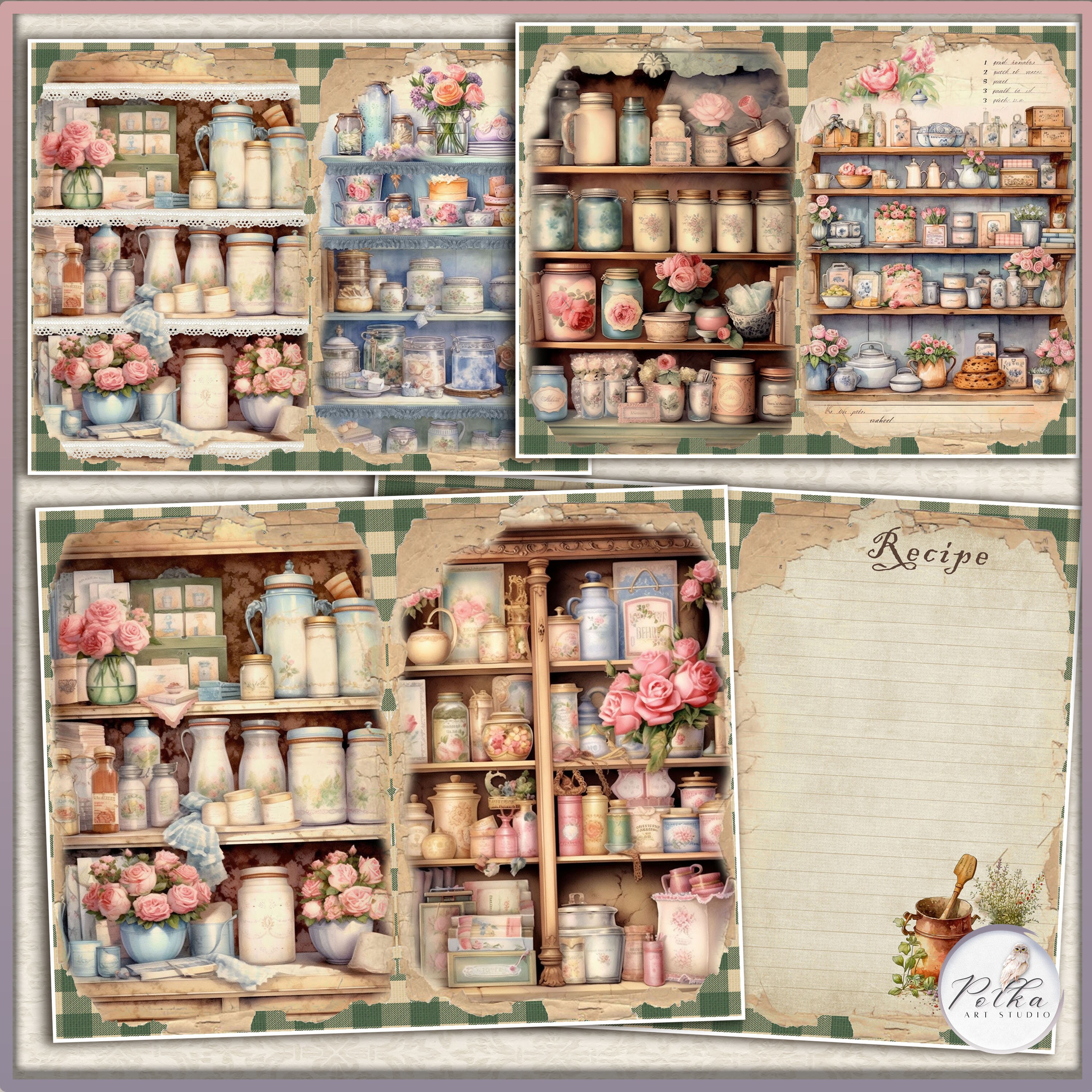 Shabby Chic Kitchen Pantry Junk Journal Kit (digital Download) - Etsy