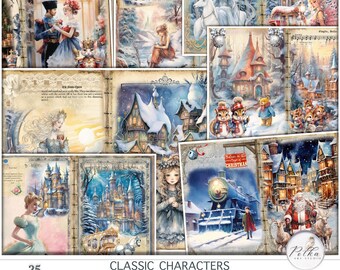 クリスマス クラシック ストーリー ジャンクジャーナル キット: 冬の