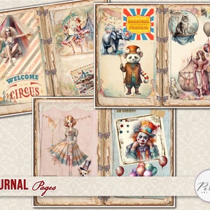 Circus Junk Journal, Digital Download Printable Journal, Ephemera ...