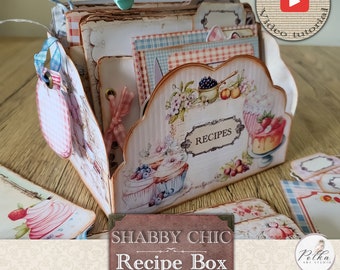 Shabby Chic Recipe Box: Junk Journal Ephemera Cards (Digital Download)