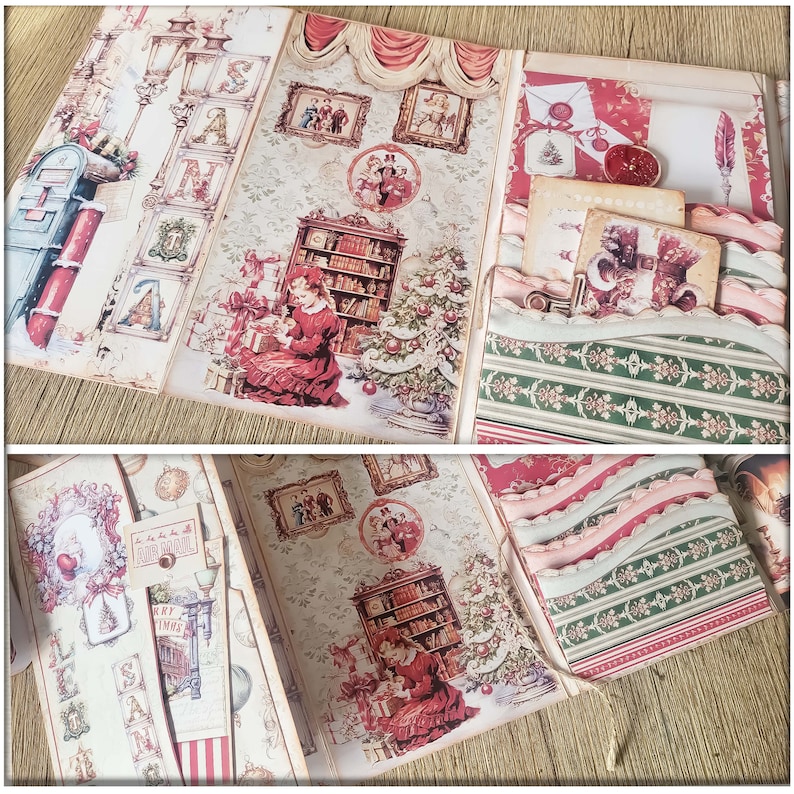 Junk Journal Christmas Folding Folio: Letters to Santa Ephemera ...