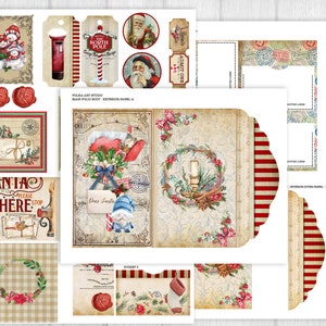 Junk Journal Folding Folio dear Santa, Christmas Journal Insert ...