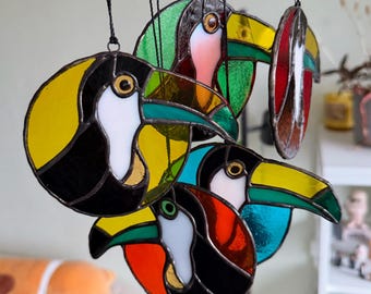 Leuke toekan zonnevanger, raamdecoratie, woondecoratie, perfect cadeau, thuisjungle