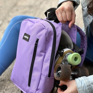 Roller Skate Small Backpacks Colourful Rollerblade Bags, Suits All Types of Skates Quad, Inline, Speed Skate Bag Gift For Her/Him Lilac