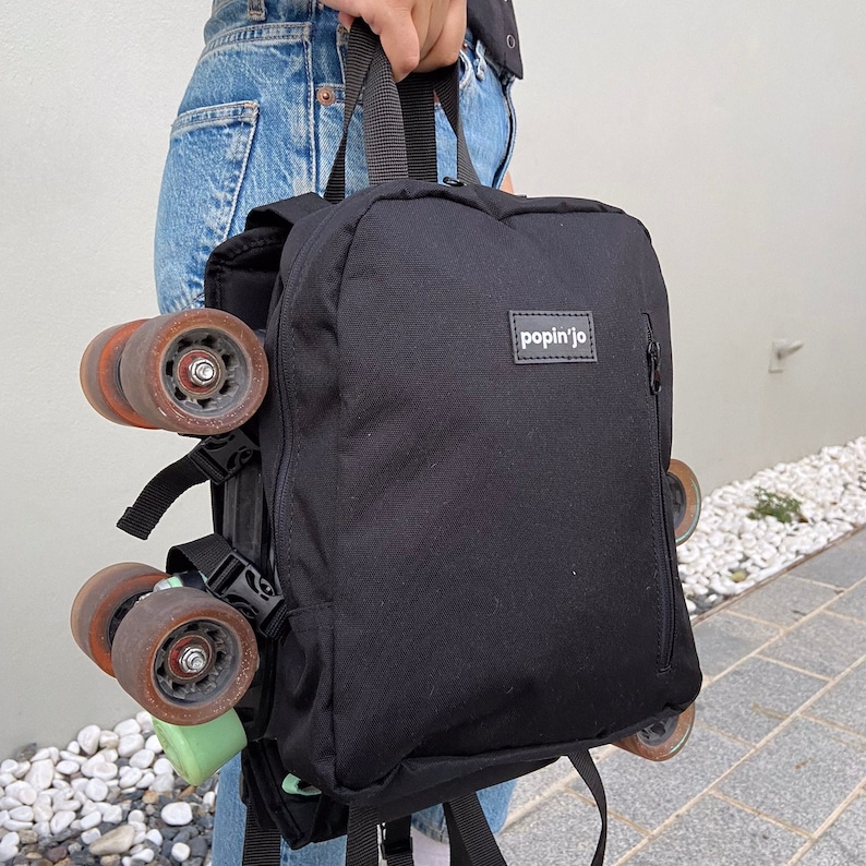 Mochilas pequeñas para patines en línea: bolsas coloridas para patines en línea, se adapta a todo tipo de patines Quad, en línea, bolsa para patines de velocidad, regalo para ella/él imagen 9