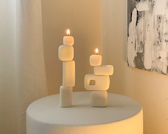 Cubed Sculptural Candle - Soy Scented - Art Home Decor - Modern Minamalist