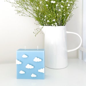 Scented Soy Fluffy Cloud Candle Blue