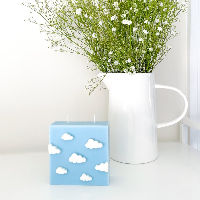 Scented Soy Fluffy Cloud Candle Blue