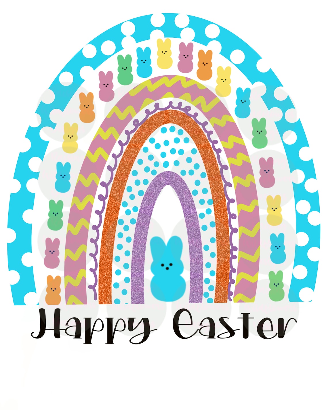 Happy Easter png Easter Rainbow png Etsy