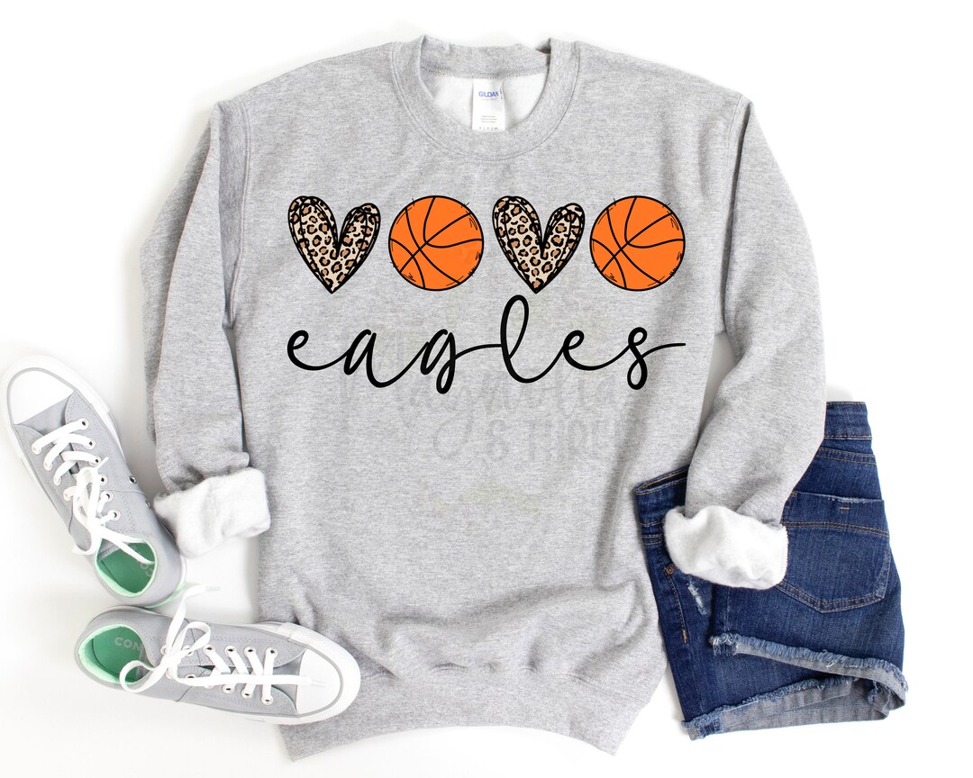 High School Team Spirit Eagles Basketball Hearts Png Etsy