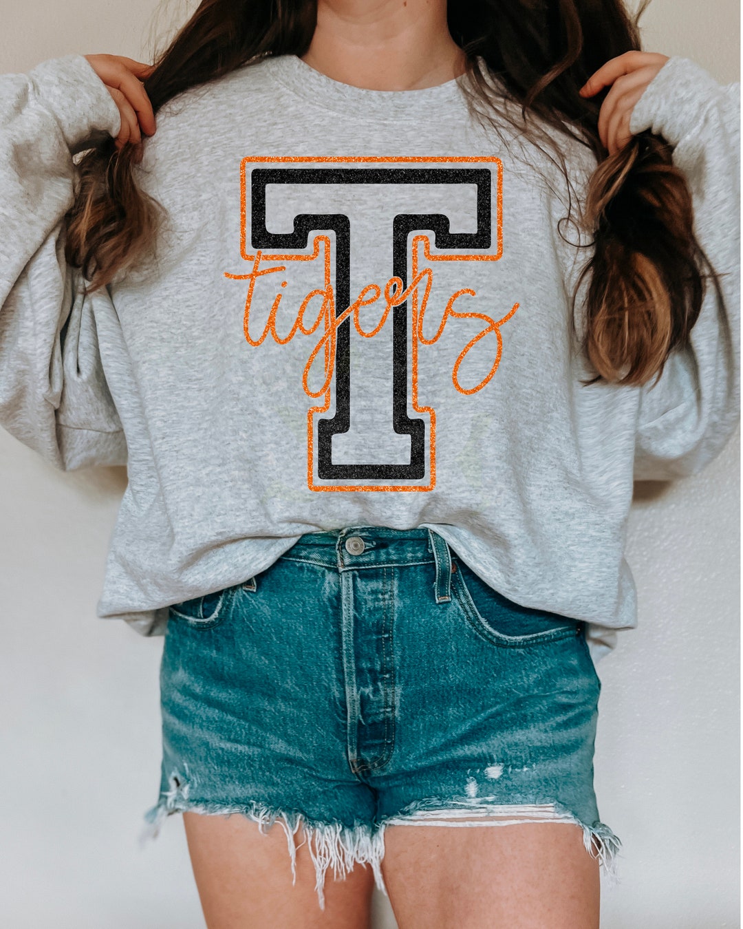 High School Team Spirit Tigers Glitter Png Etsy