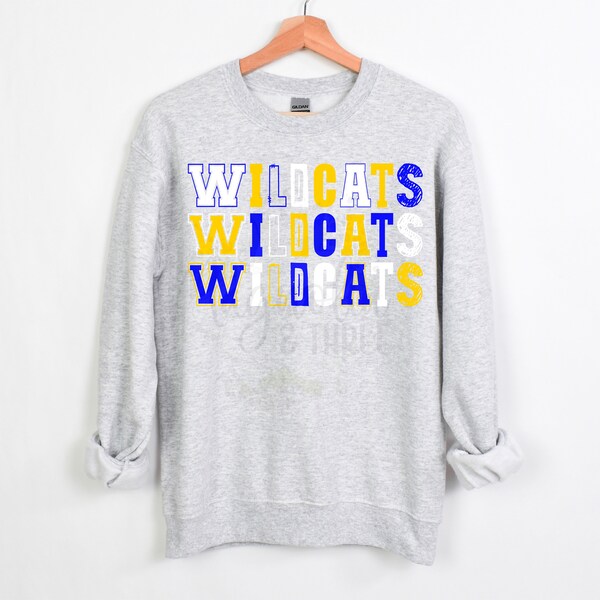 Wildcats Blue and Yellow Png - Etsy