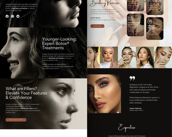 Modello di sito web per Botox e filler: pagina di destinazione MedSpa (Canva)