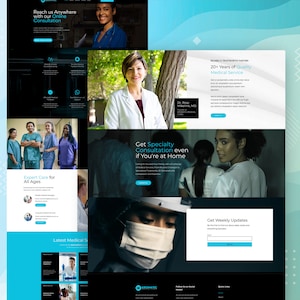 Medical Clinic Wix Website, Healthcare Wix Page Design, Professional Wixsite Web Template for Healthcare Facility Medical Clinic Hospital