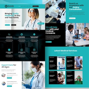 Medical Clinic Wix Website, Healthcare Wix Page Design, Professional Wixsite Web Template for Healthcare Facility Medical Clinic Hospital